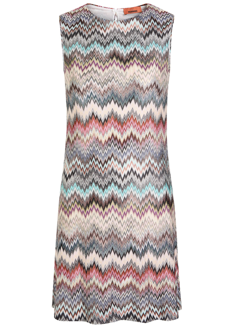 Missoni Zigzag Metallic-knit Mini Dress - Multicoloured - M