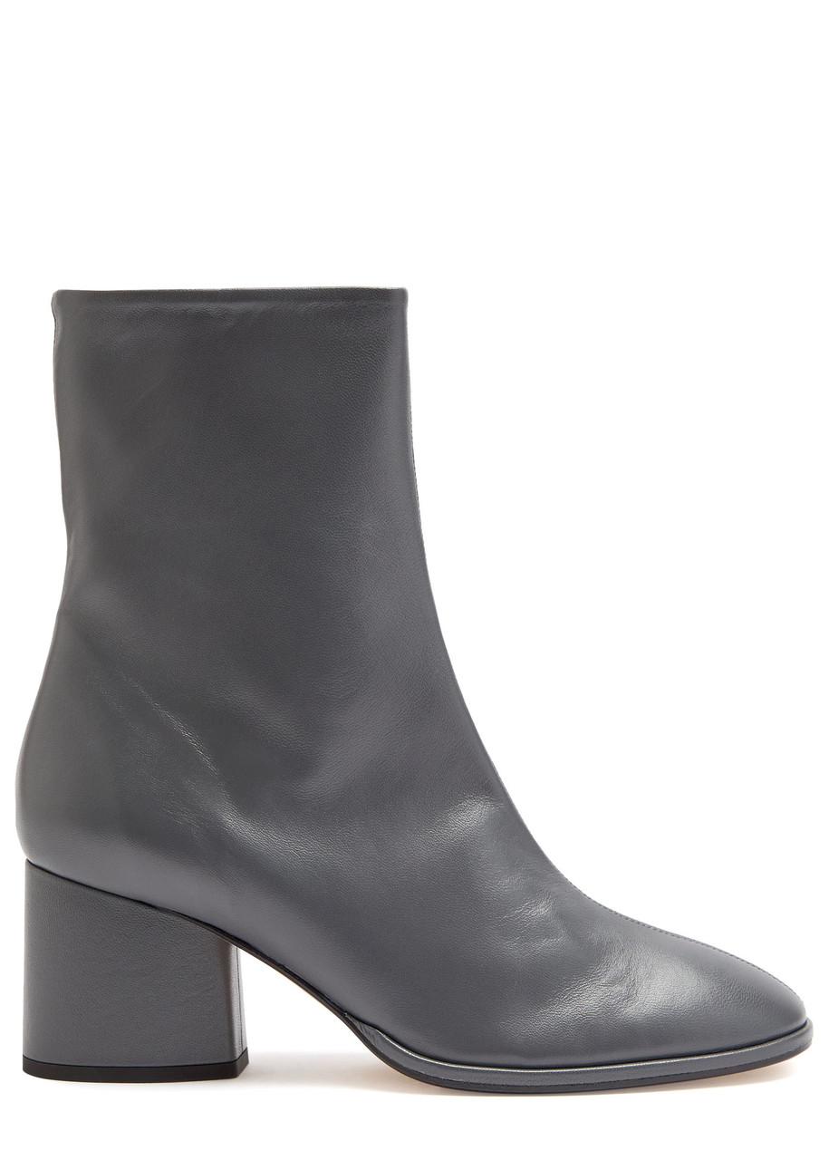 Aeyde Ayla Leather Ankle Boots - Dark Grey - IT