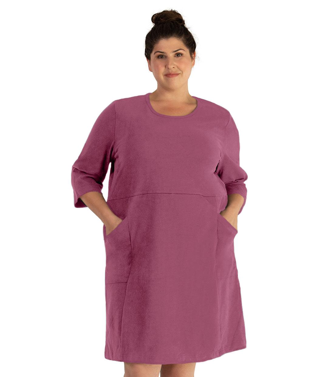 Legacy Cotton Casual Sleeve Dress Classic Colors - FINAL SALE, Dusty Rose