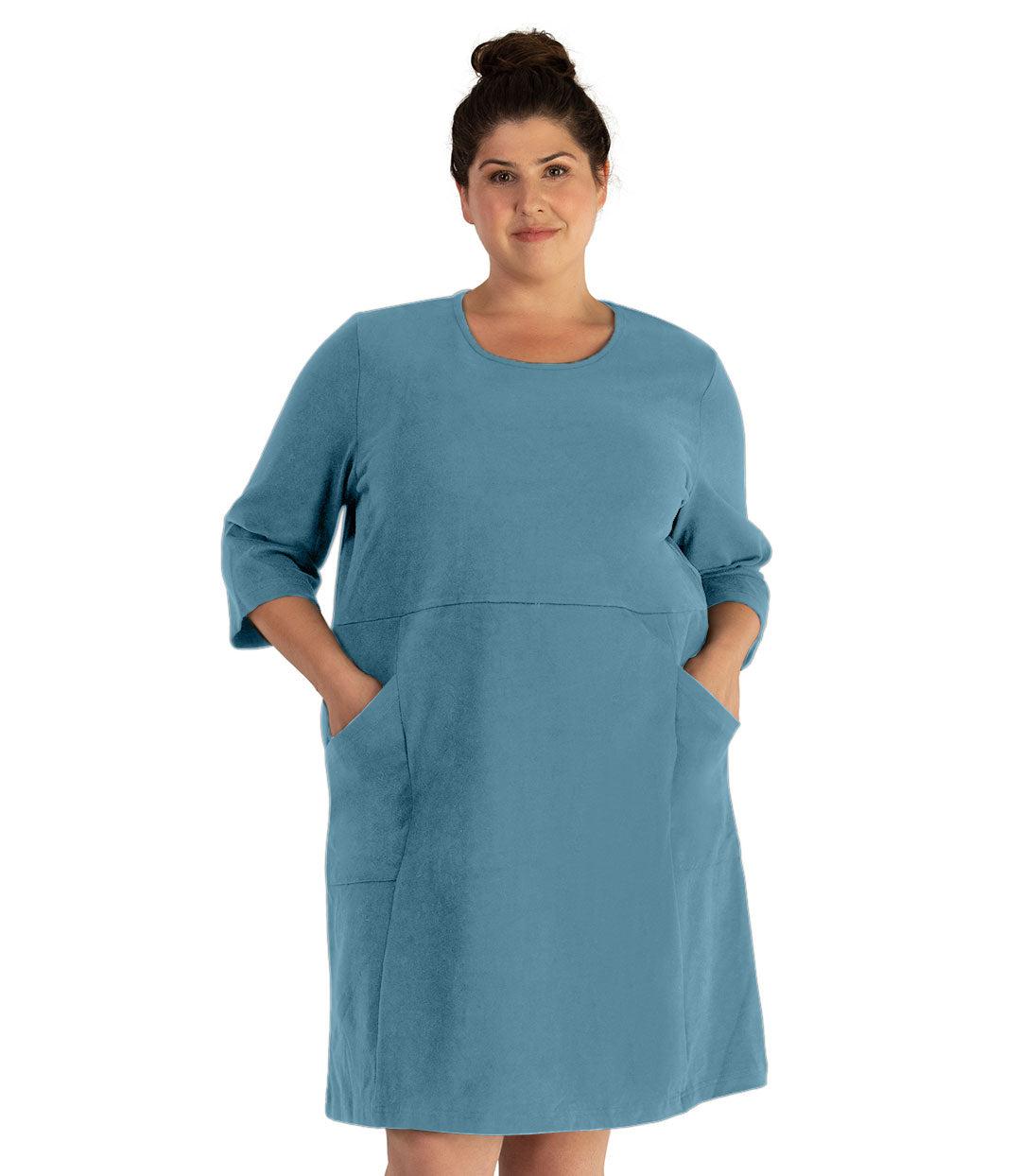 Legacy Cotton Casual Sleeve Dress Classic Colors - FINAL SALE, X Arctic Blue