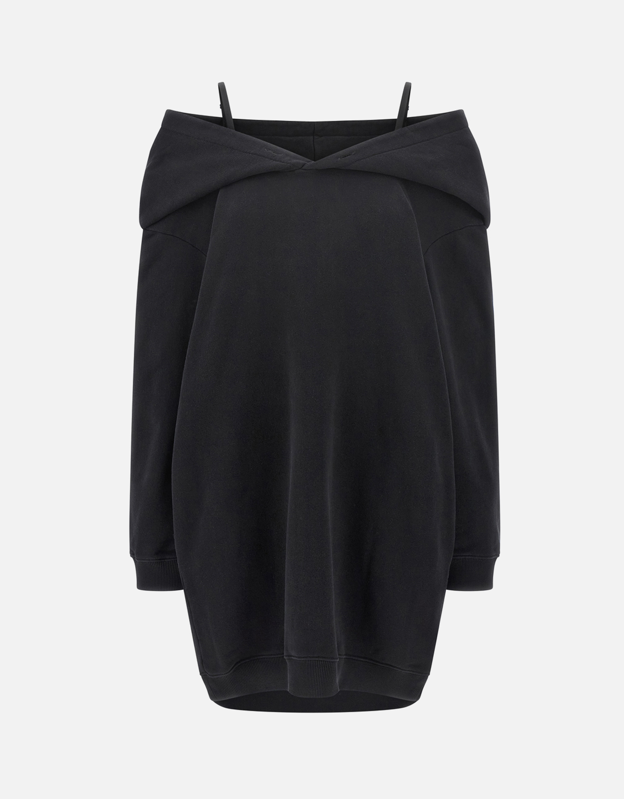 MM Maison Margiela Cotton Off-Shoulder Sweatshirt Mini Dress