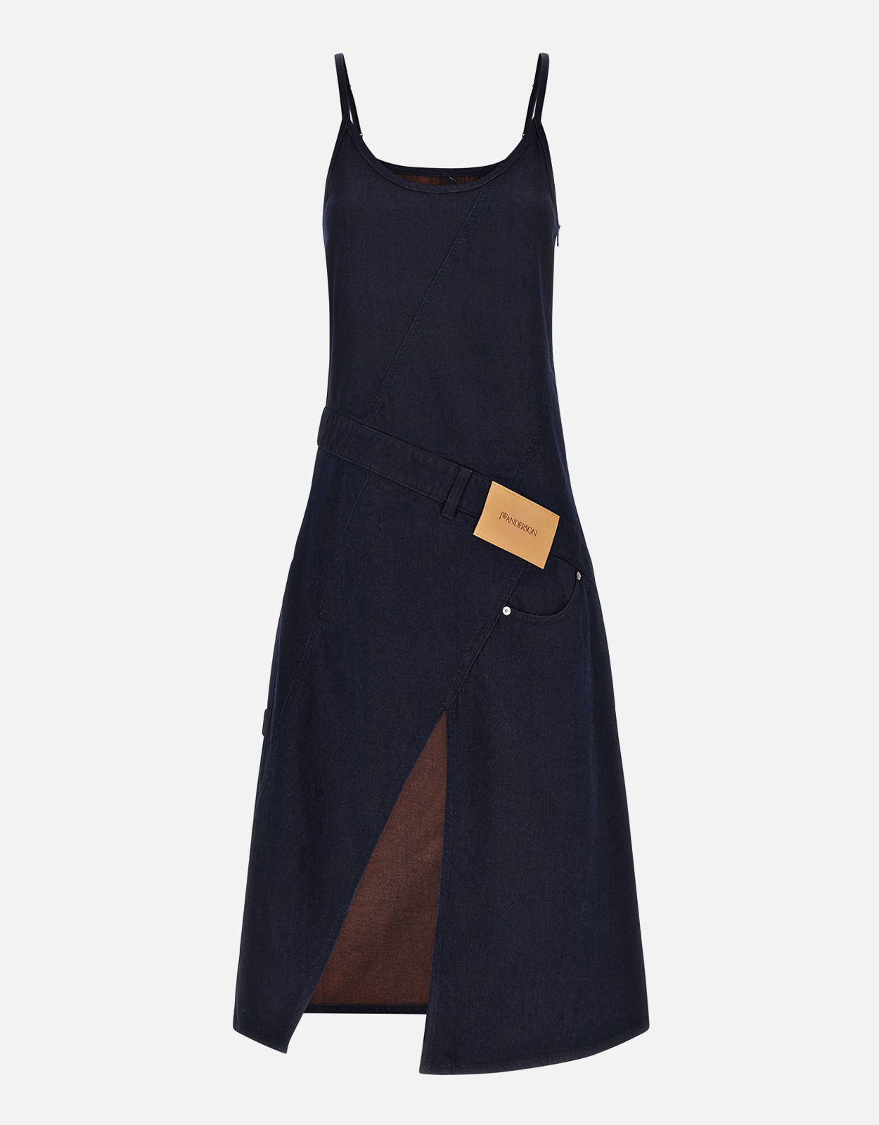JW Anderson Cotton Denim Workwear Midi Dress -