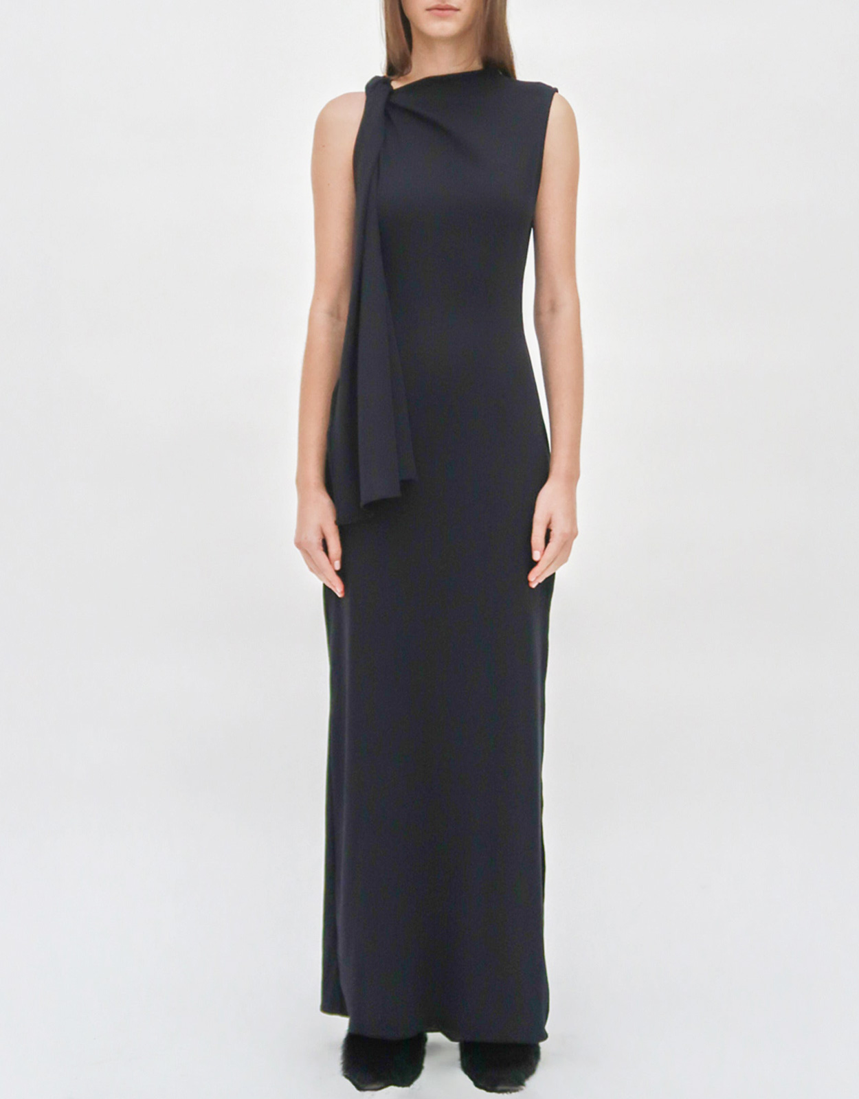Rosetta Getty Twist Cape Maxi Dress -