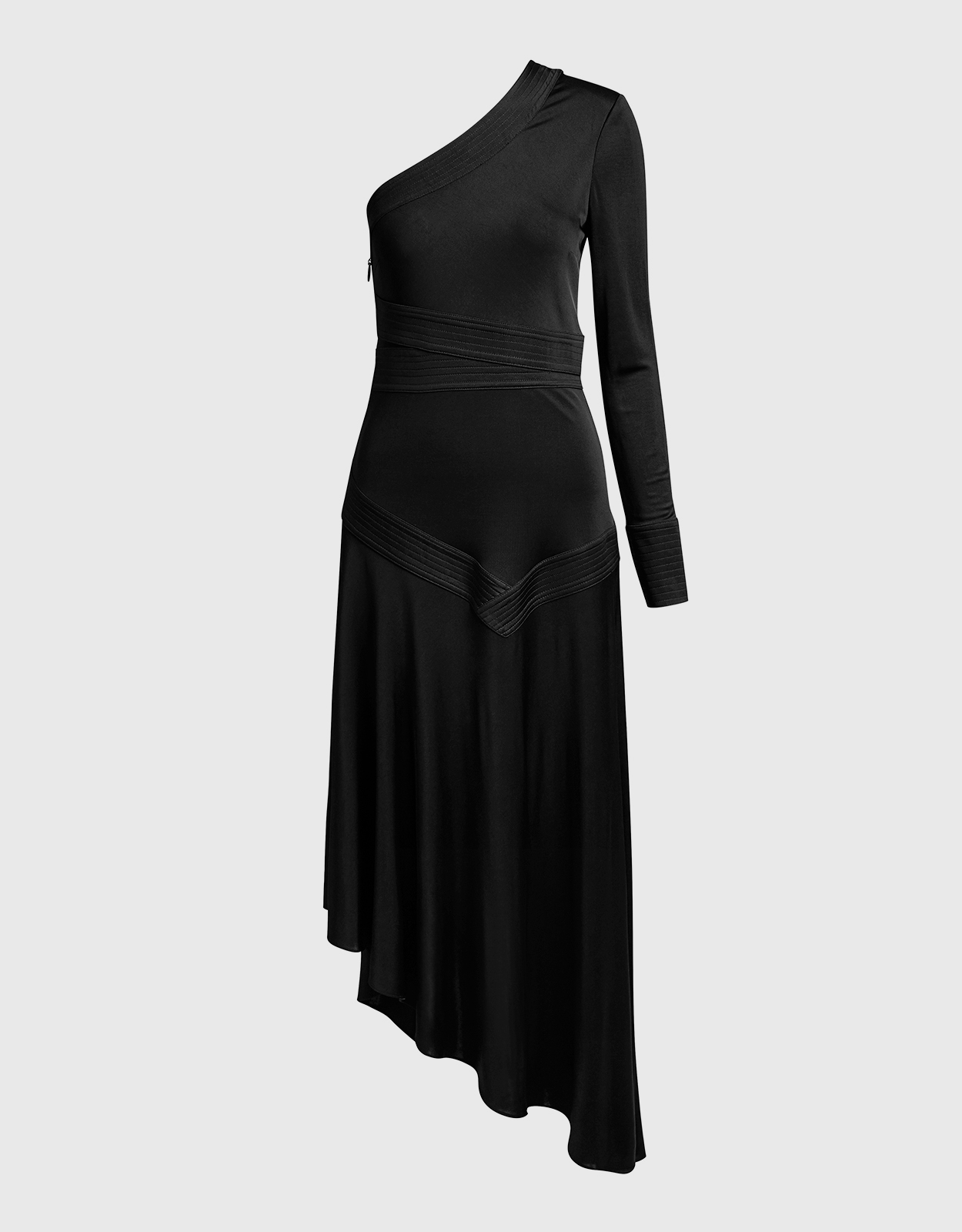 Alexis Addison One-Shoulder Asymmetric Maxi Dress