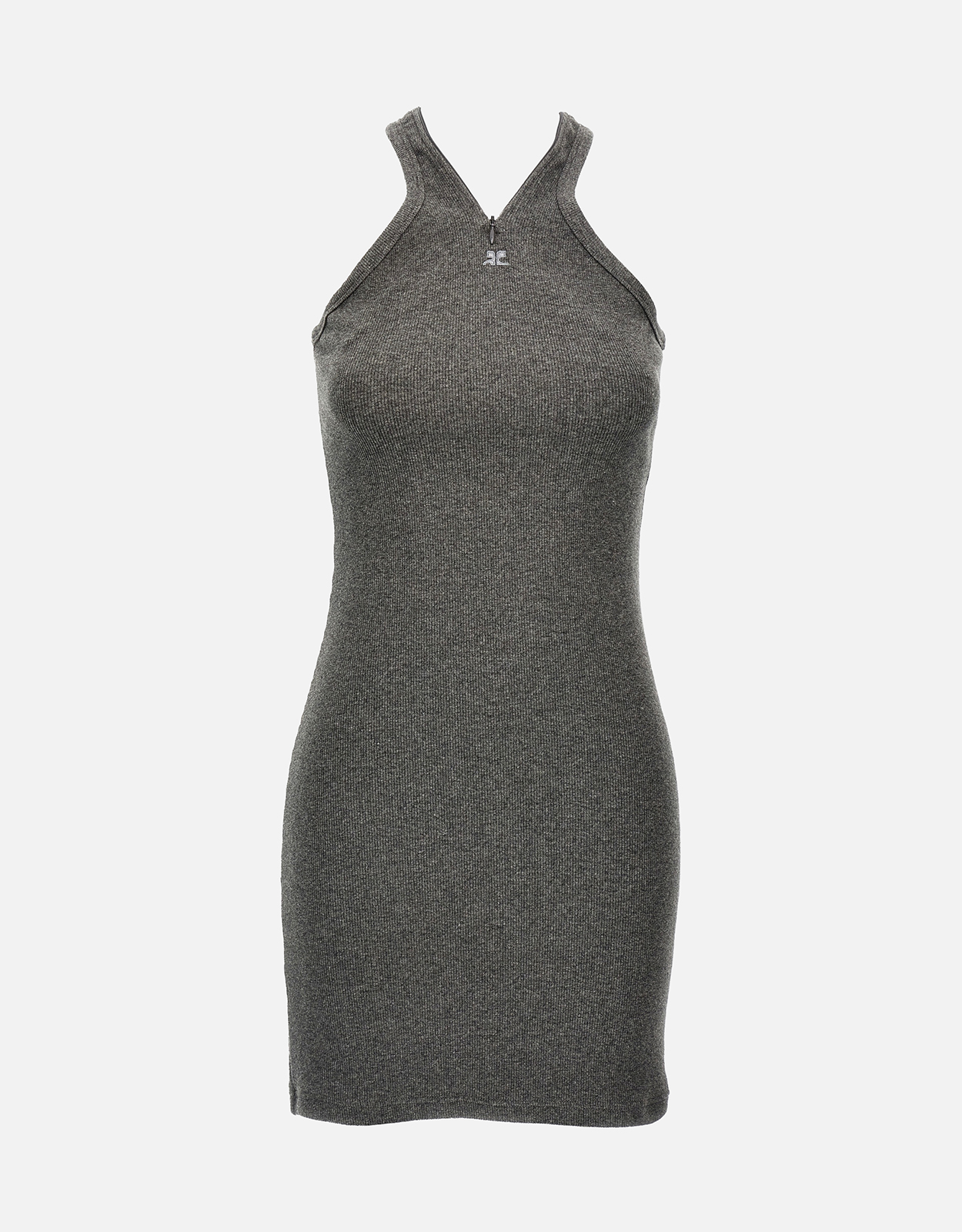 Courreges Criss Cross 's Ribbed Cotton Mini Dress