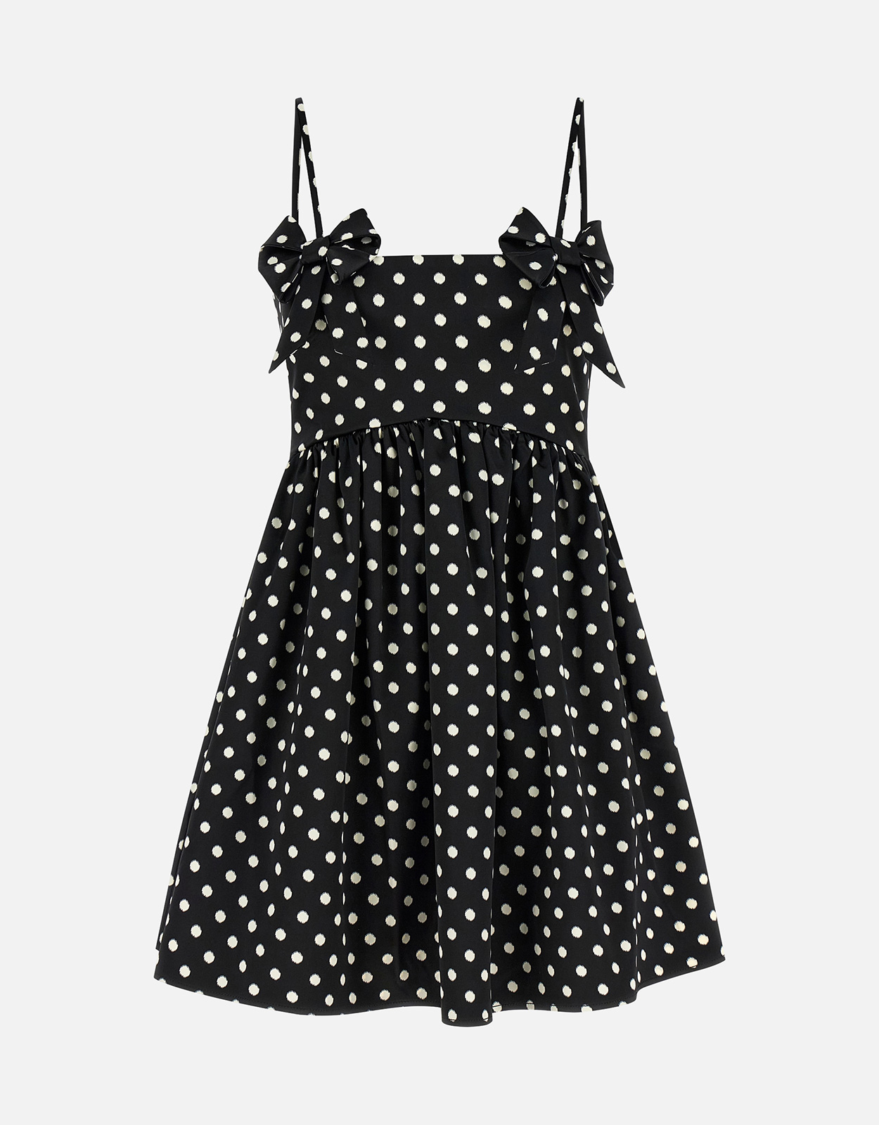 Ganni Polka Dot Silk-Effect Mini Dress -