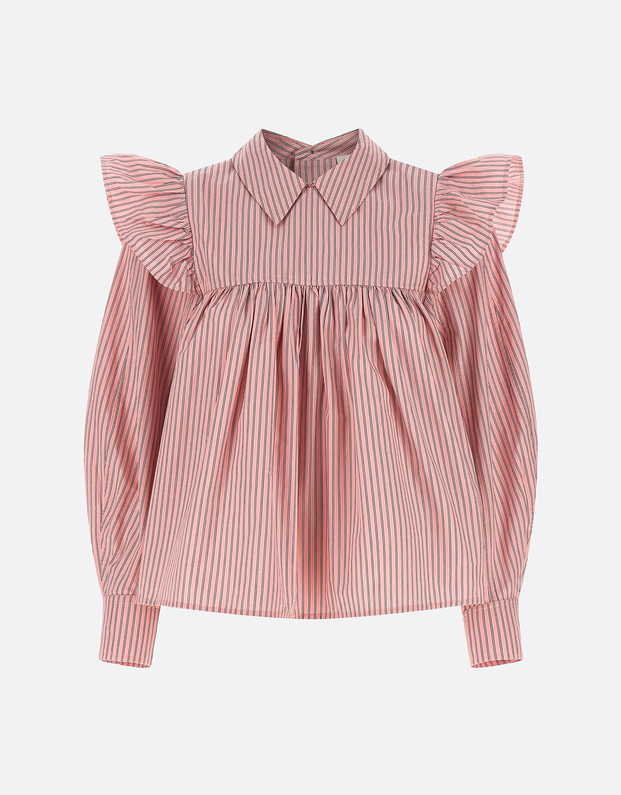 Ganni Striped Organic Cotton Blouse -
