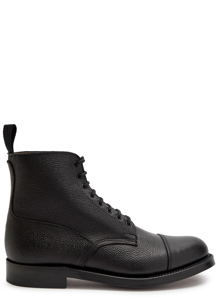 Grenson Shoe Grained Leather Boots - Black - IT