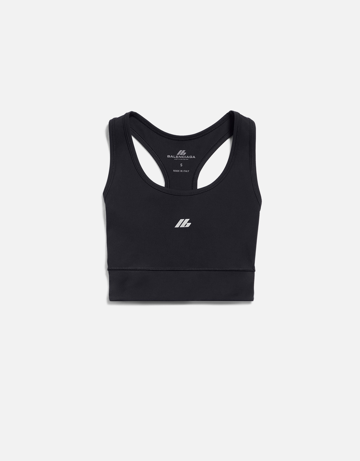 Balenciaga Black Stretch Nylon Crop-Top - X