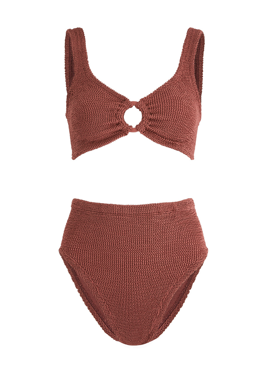 Hunza G Nadine Cut-out Crinkle Bikini - Rose