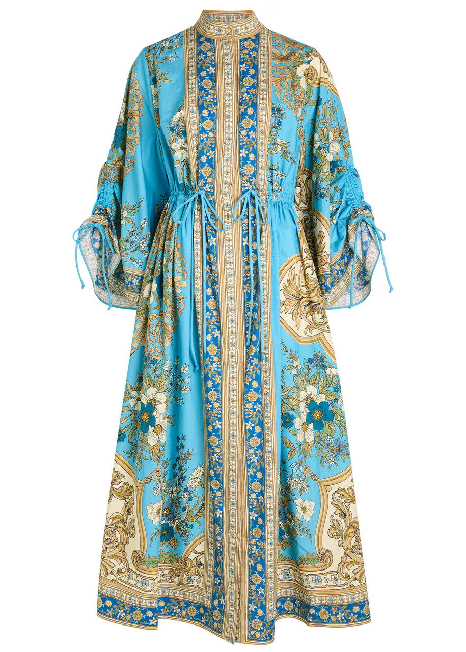 Alemais Cassie Cotton-poplin Maxi Shirt Dress - Blue -