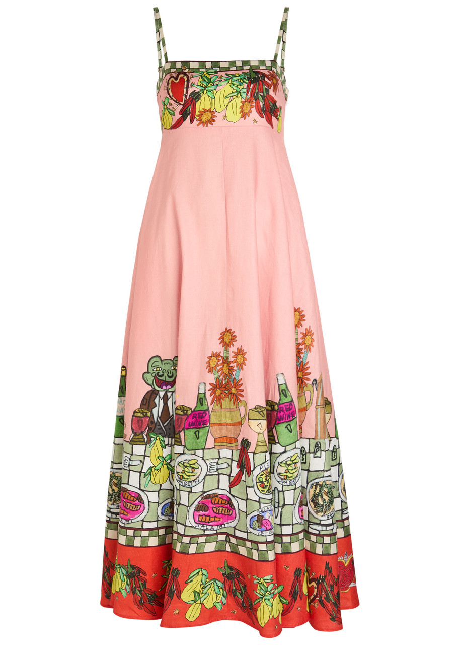 Alemais Contessa Printed Cotton Maxi Dress - Multicoloured - M