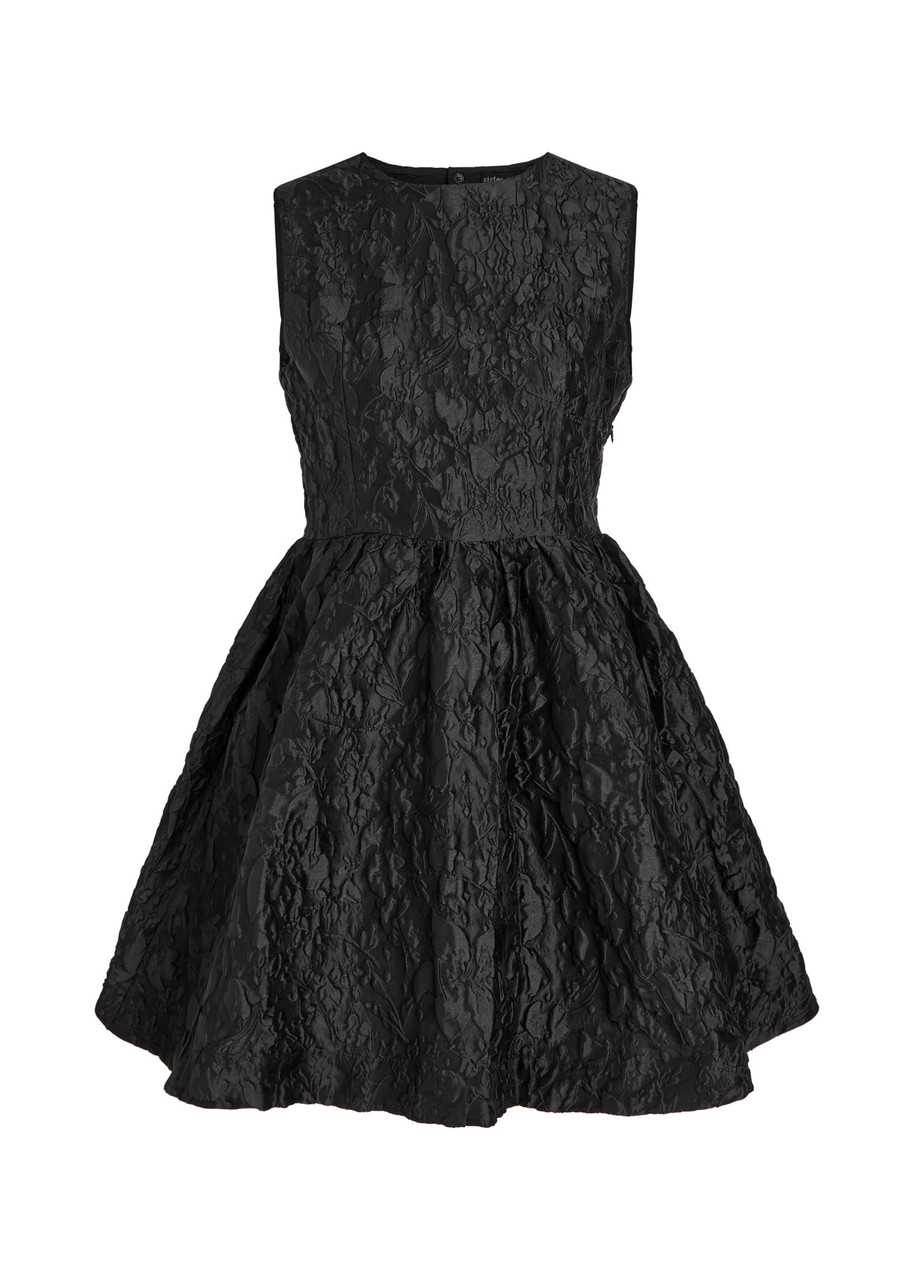 Sister Jane Lucia Floral-jacquard Cloqu Mini Dress - Black - S