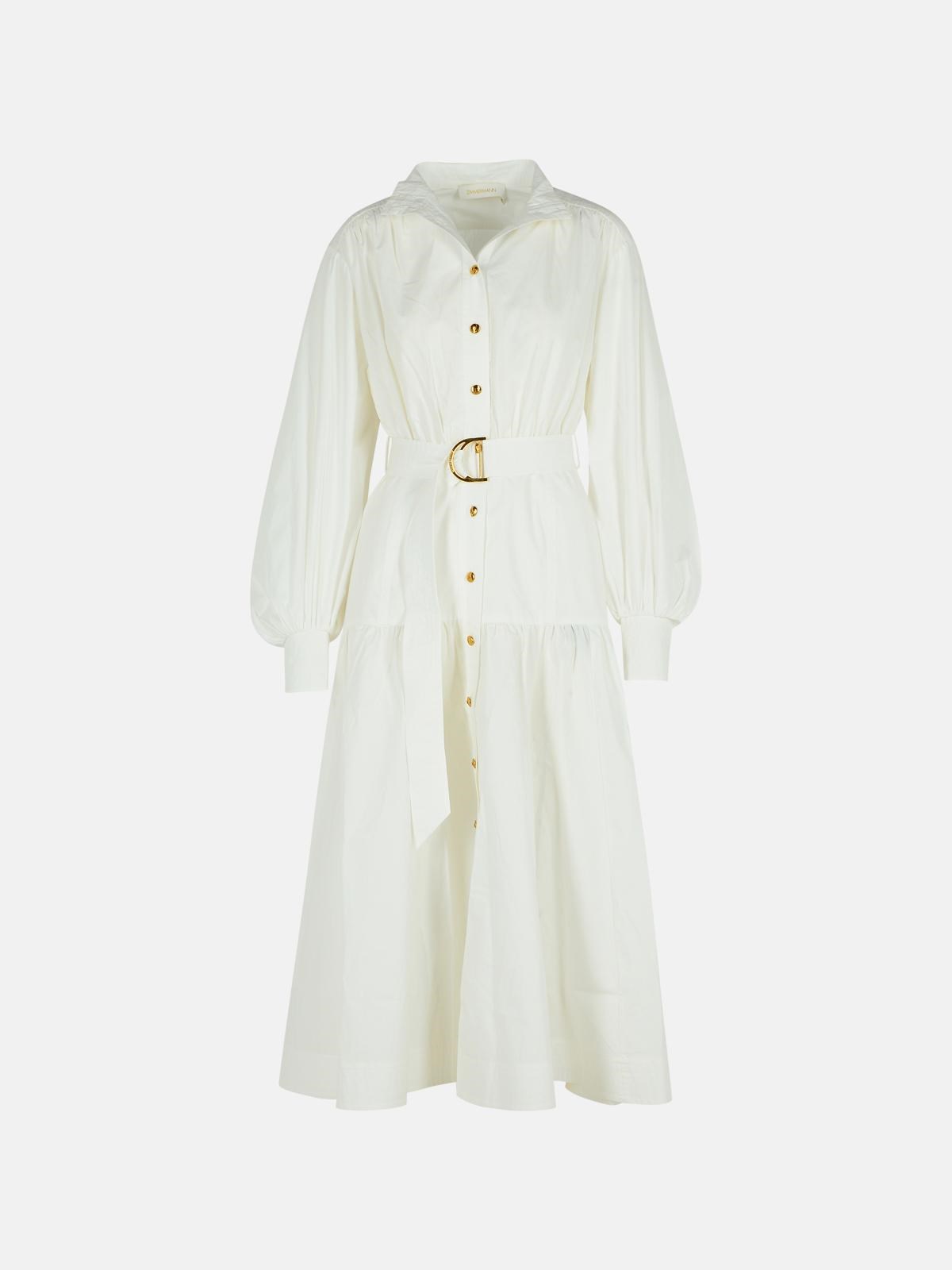 ZIMMERMANN White Cotton Dress