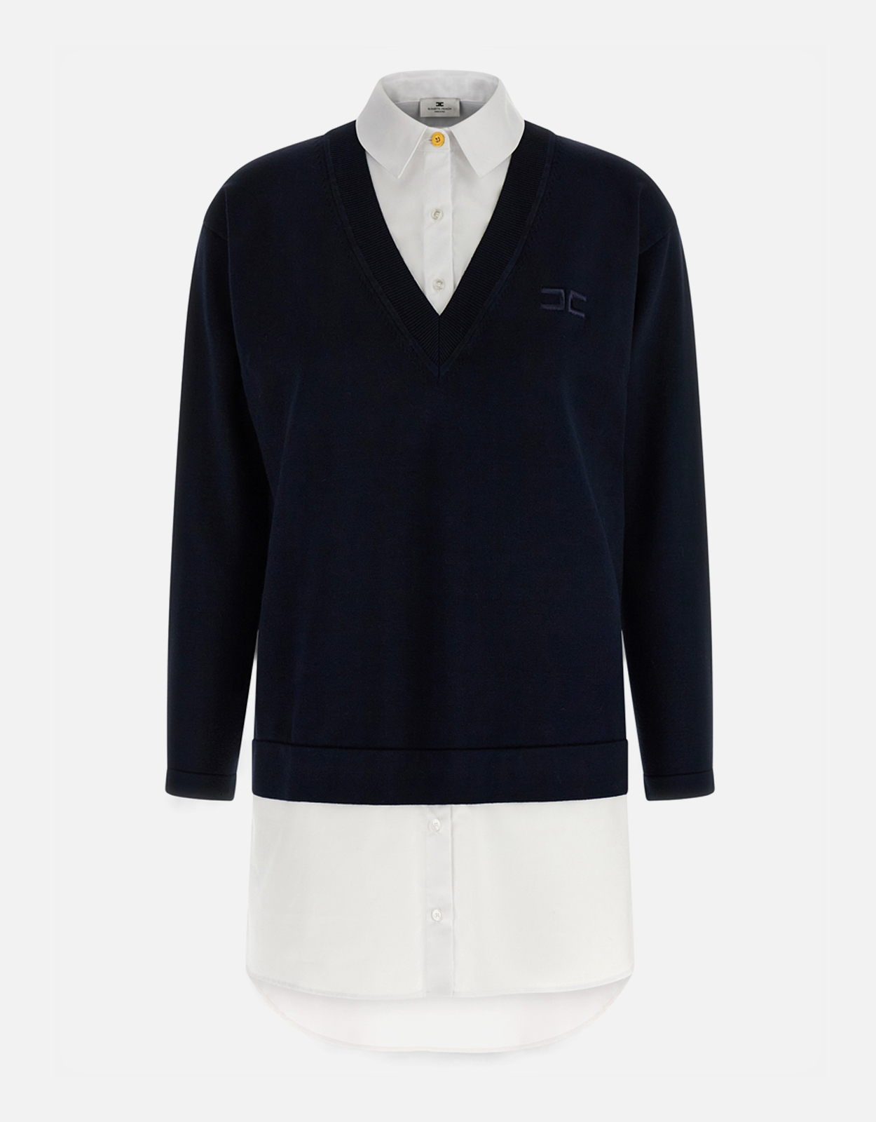 Elisabetta Franchi Viscose And Cotton Poplin Knit Dress - IT