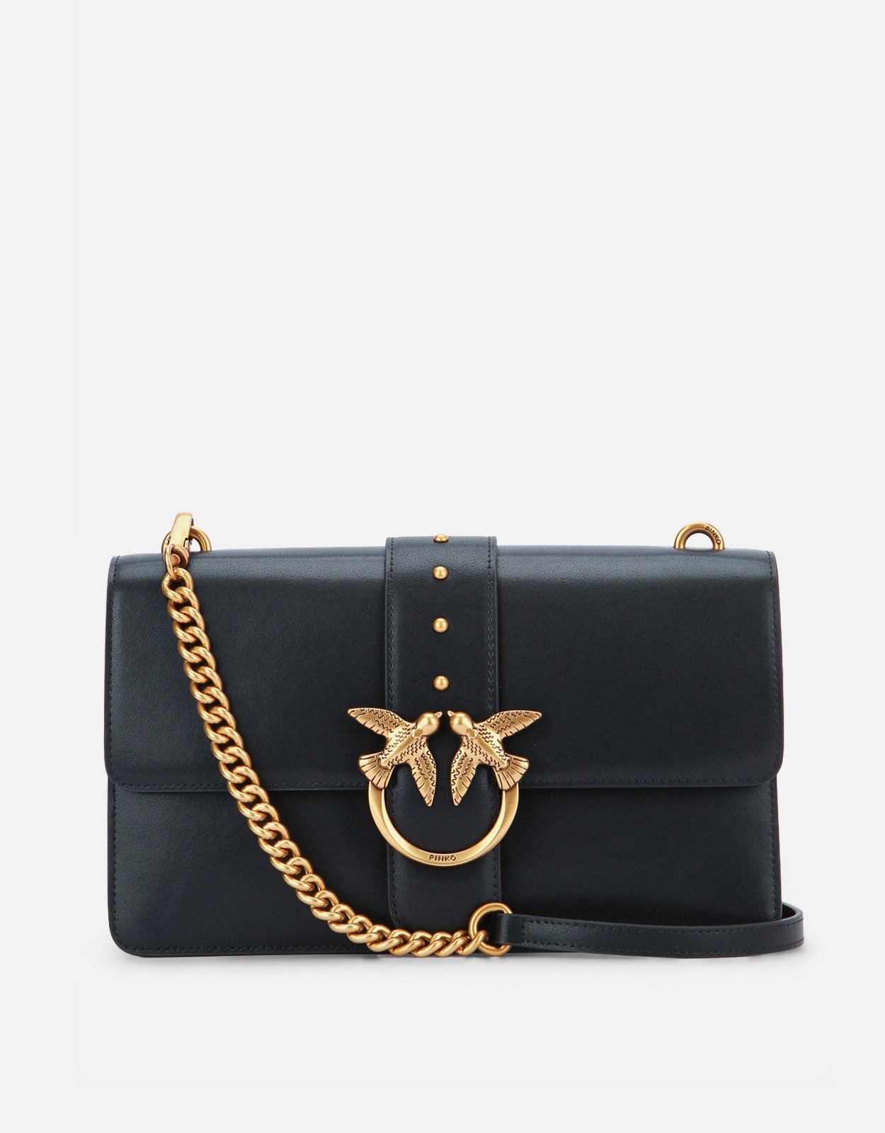 Pinko Love Bag One Medium Silky Leather Handbag