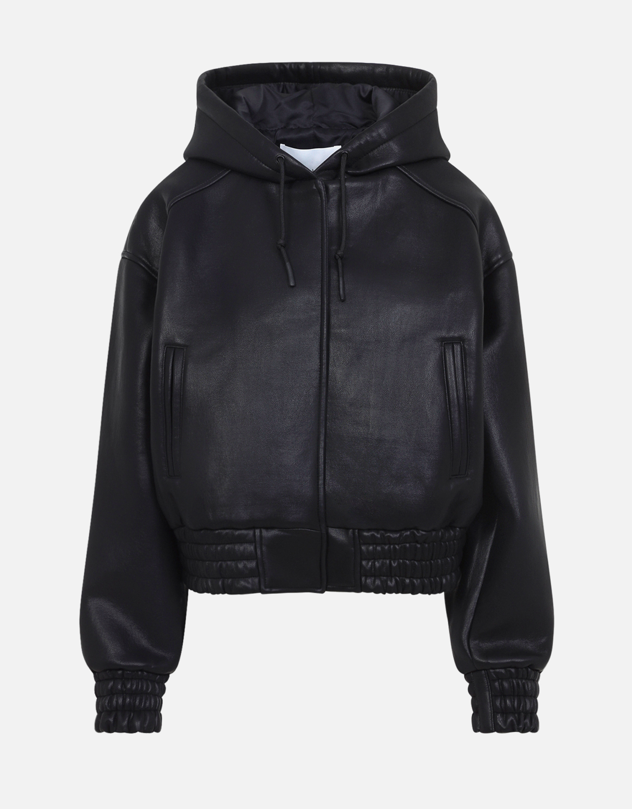 The Frankie Shop Jackson Faux Leather Bonded Bomber Jacket