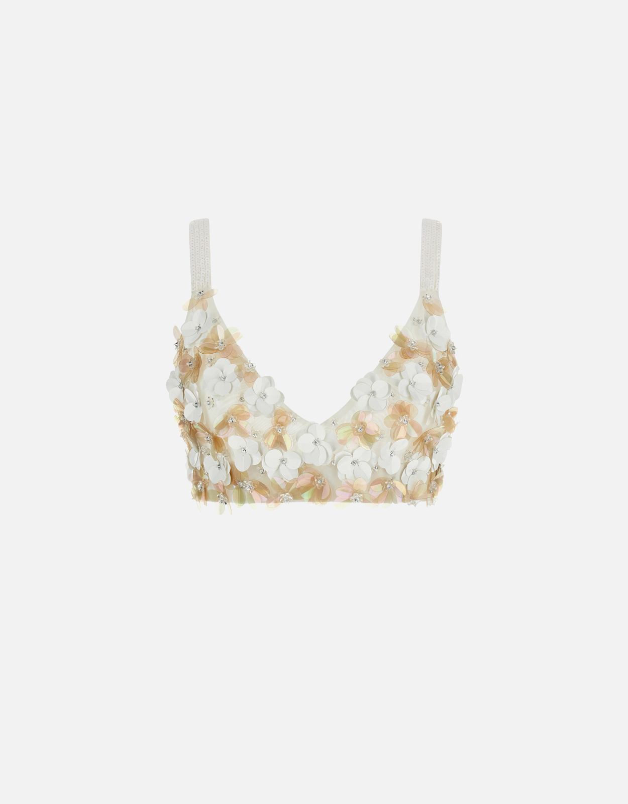 P.A.R.O.S.H. Gym Embroidered Bralette Top - X