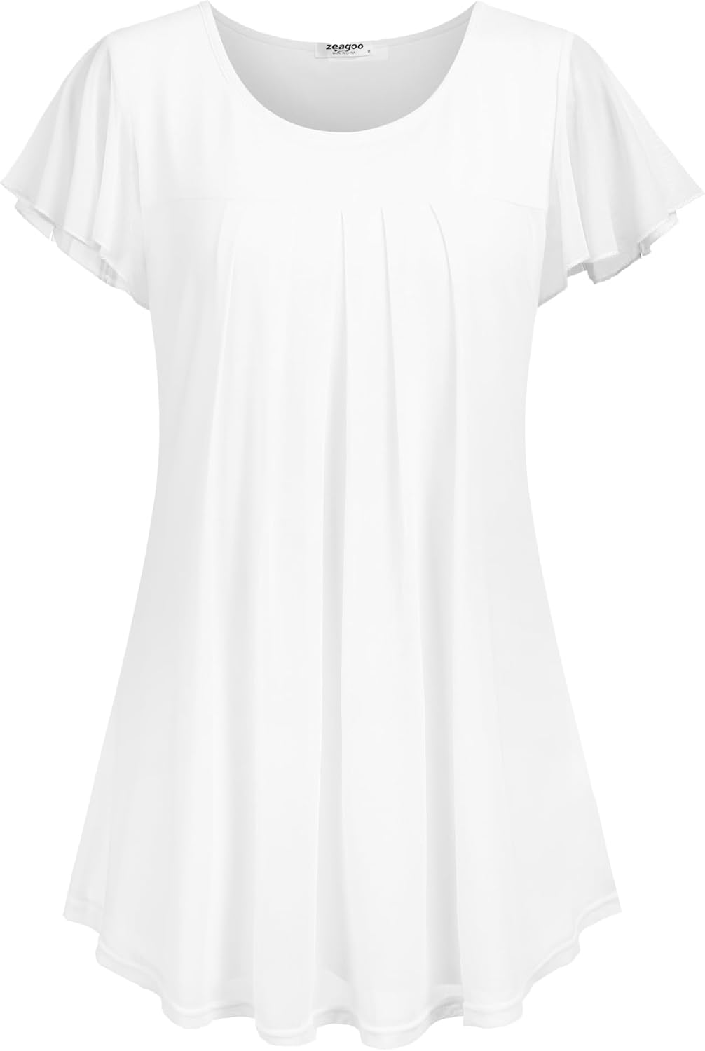 Zeagoo Blouse Women's Elegant Ruffle Sleeve Tops