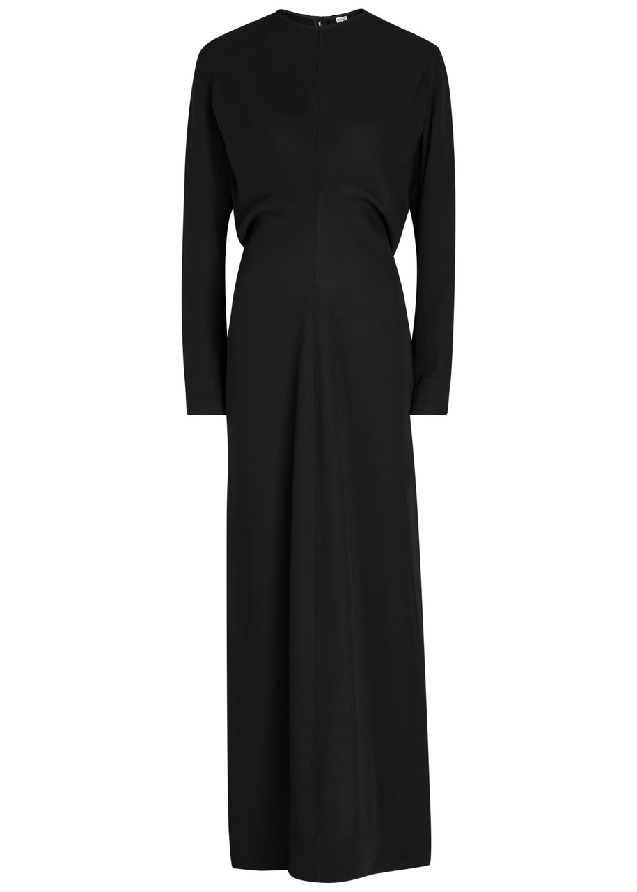 Toteme Crepe Maxi Dress - Black - S