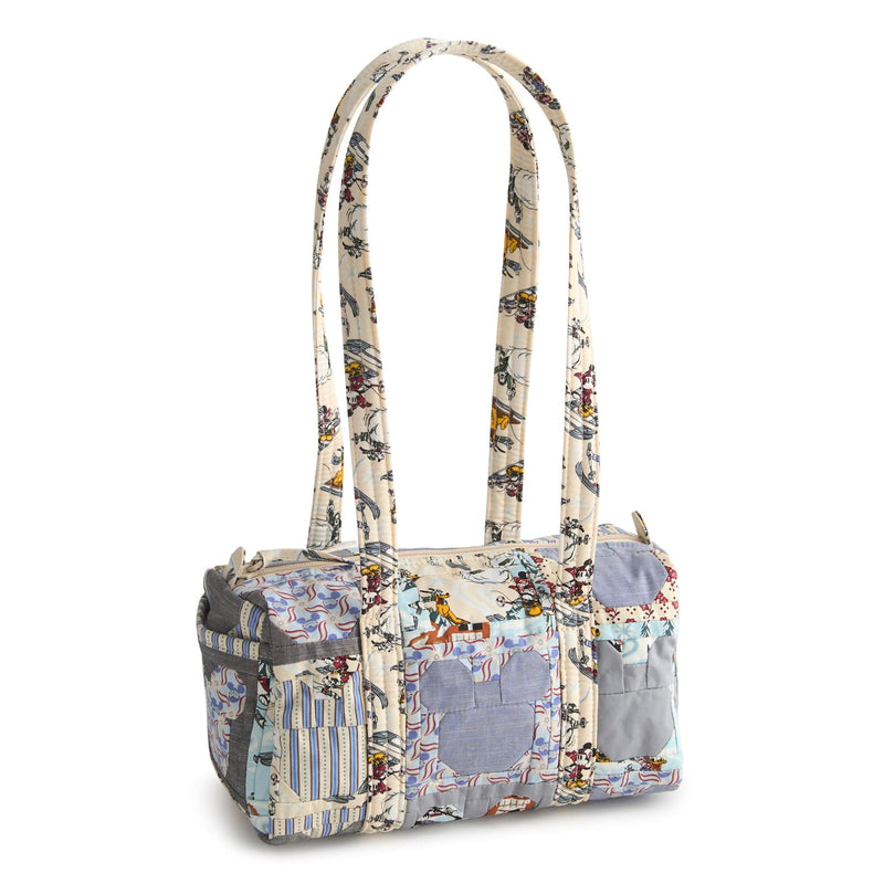 Vera Bradley Disney Original Handbag Women in Ski Weekend Mickey Mouse Patchwork Blue