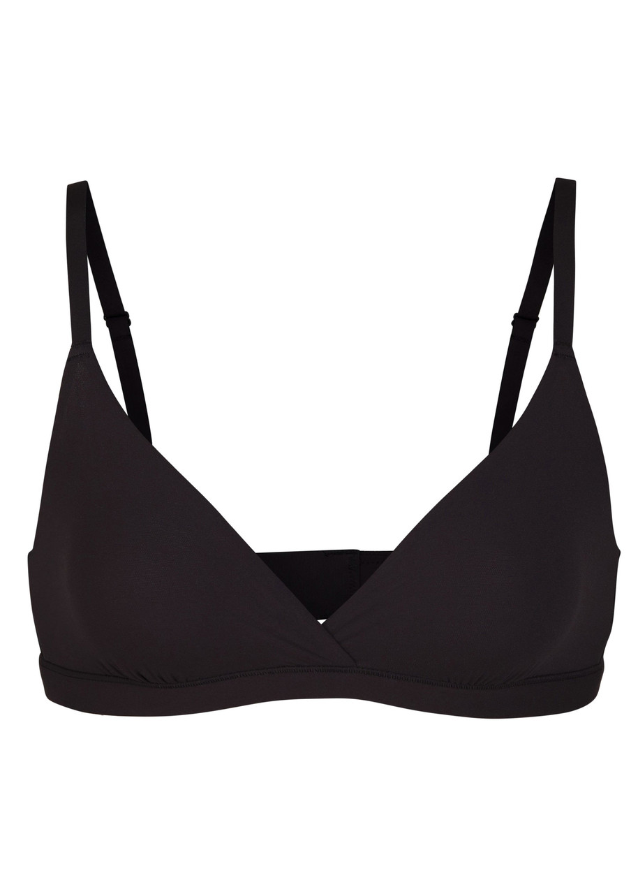 Skims Stretch-jersey Crossover Bralette - Black - M M