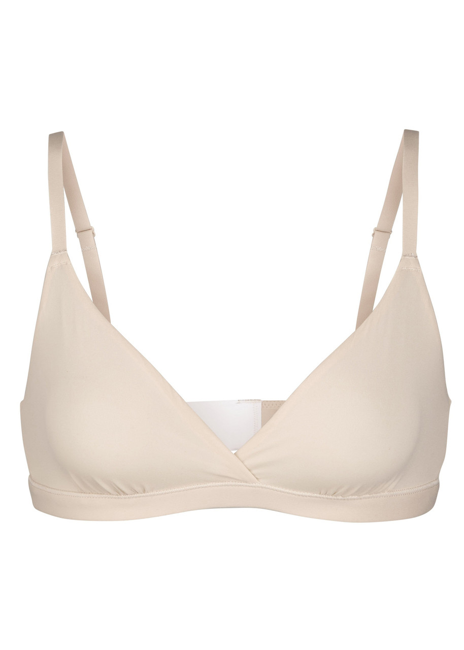 Skims Stretch-jersey Crossover Bralette - Cream - X