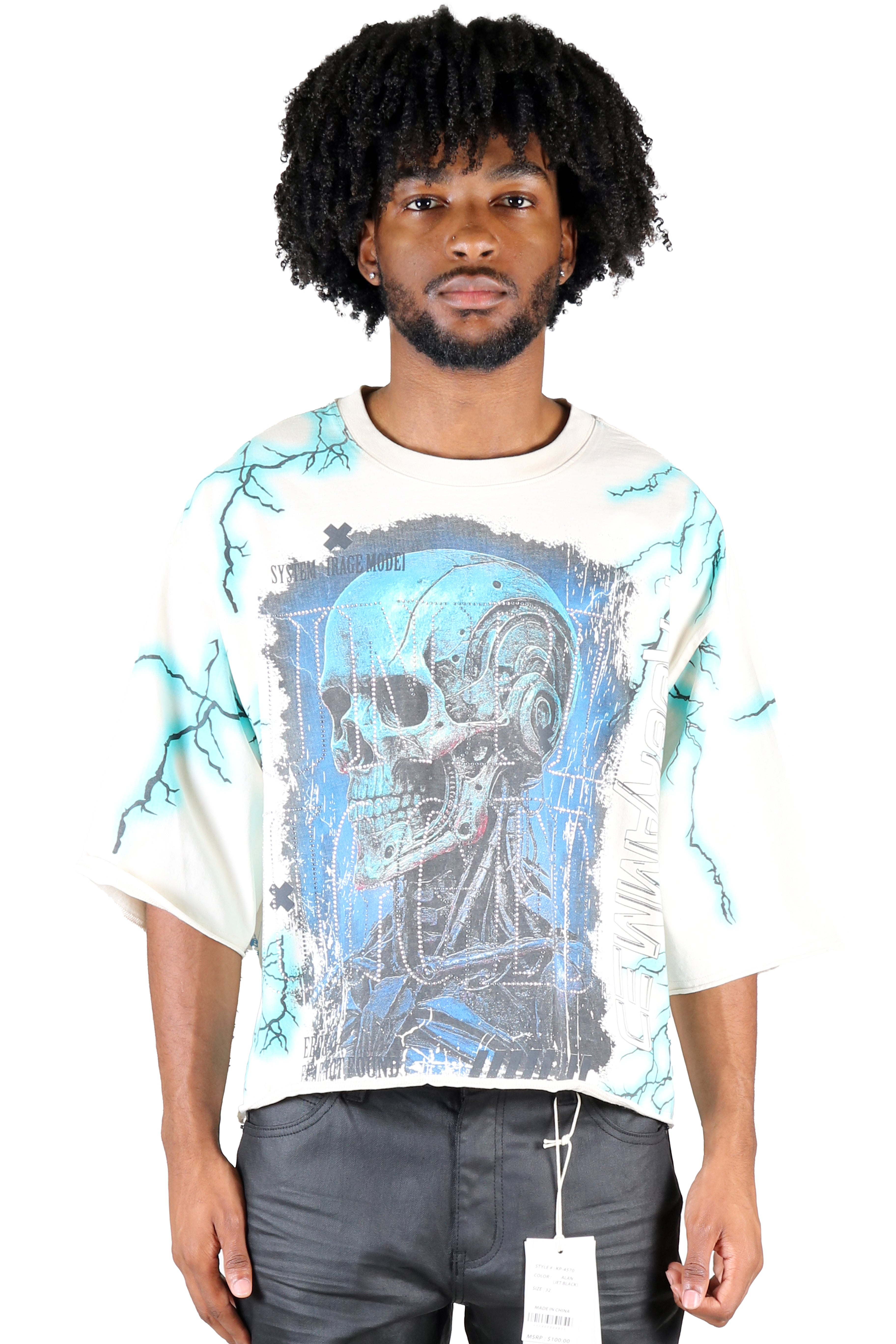 TERRABLAST SN Jersey Sleeve Crop Top Tee