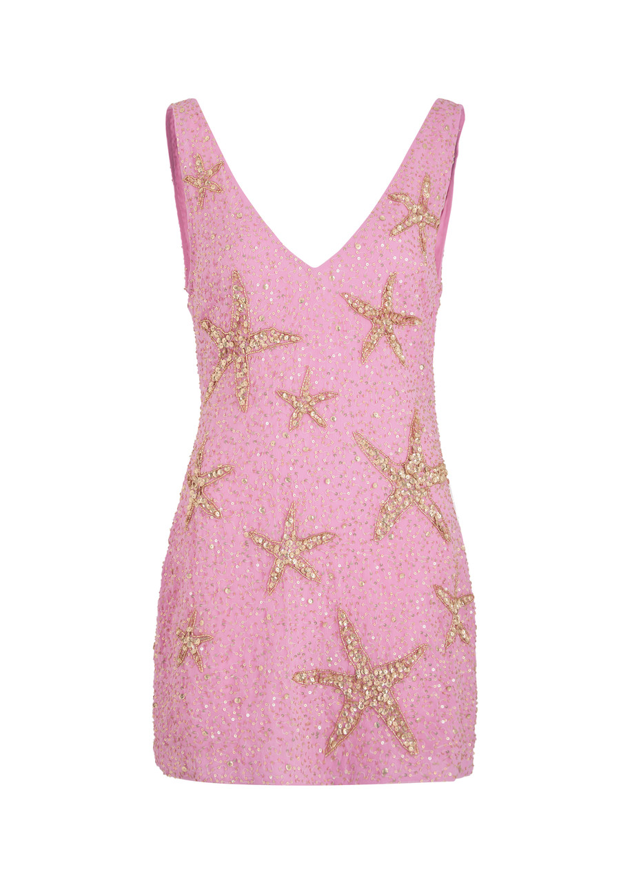 Rixo Christabel Sequin-embellished Mini Dress - Pink - L