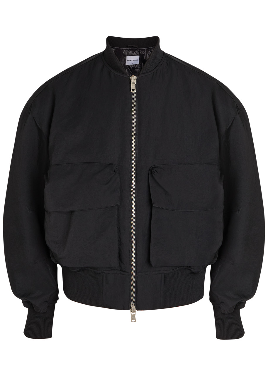 Mki Miyuki Zoku Quilted Nylon Bomber Jacket - Black