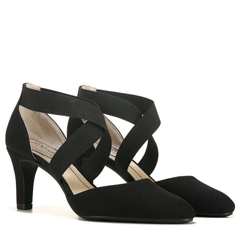Lifestride Women's Gallery Closed Toe Dress Pump Shoes Black - Size .