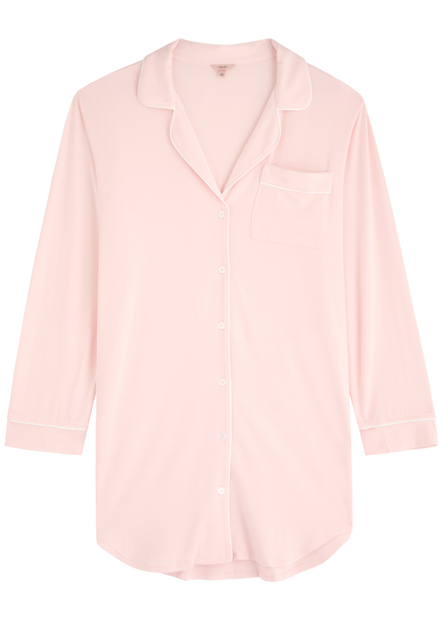 Eberjey Gisele Jersey Night Shirt Dress - Pink - M M