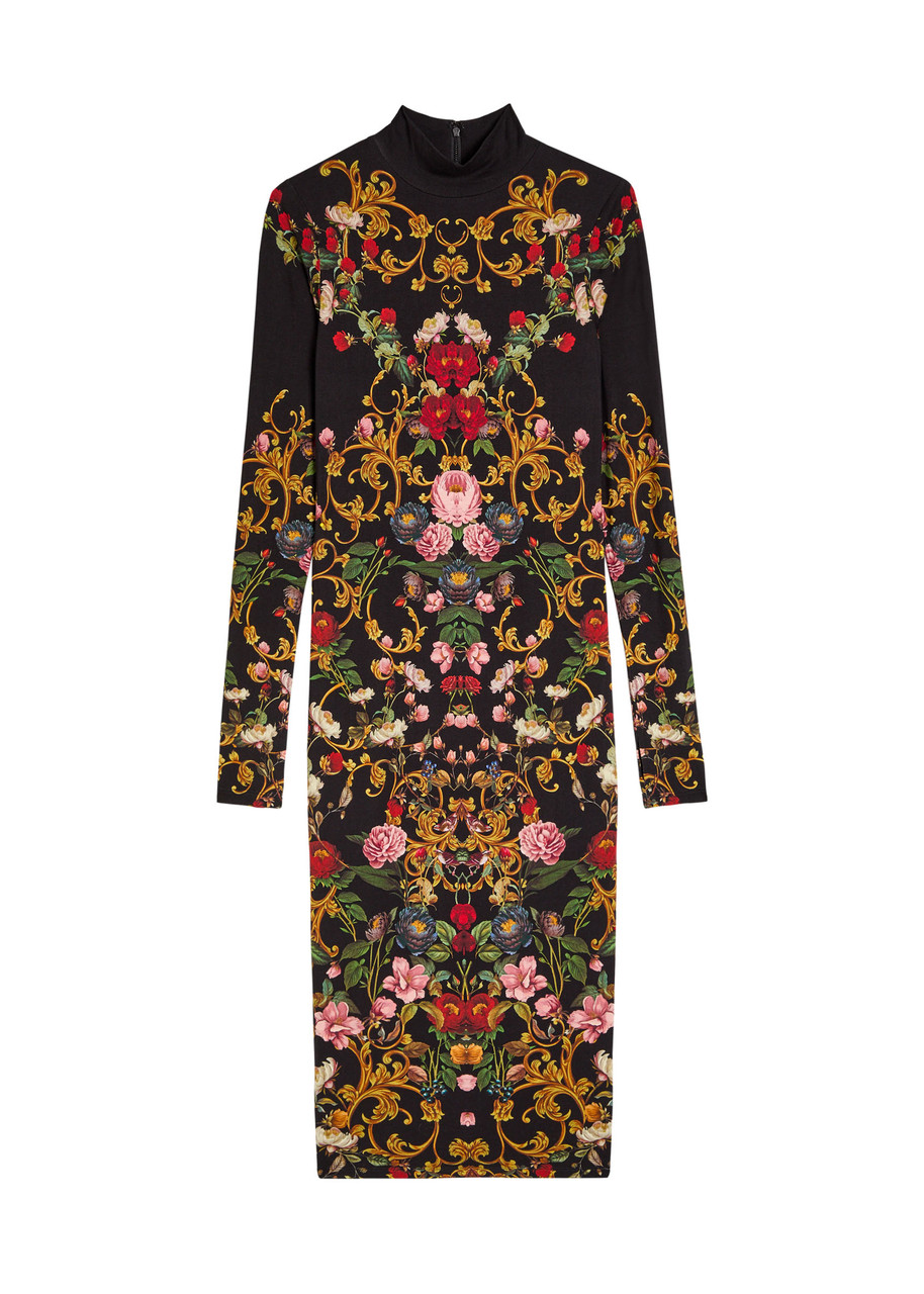 Alice + Olivia Delora Floral-print Jersey Midi Dress - Multicoloured -