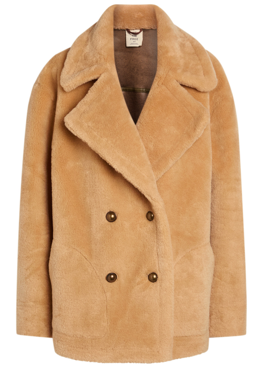 Free People Mari Reversible Faux fur Coat - Tan - M - M