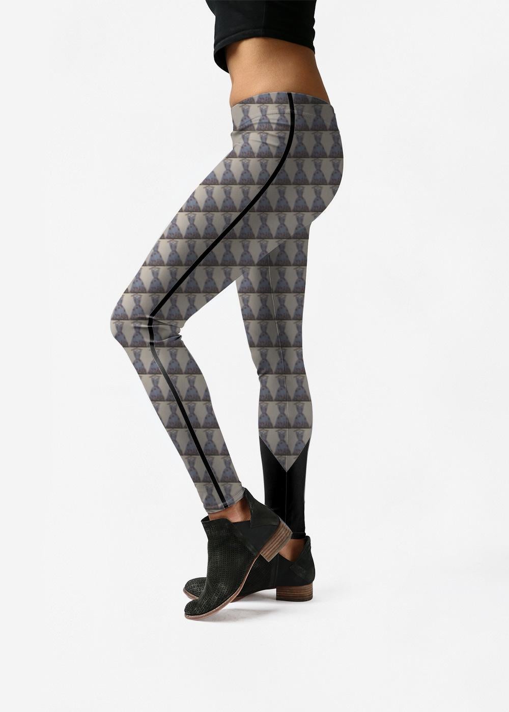 Leggings - Purple Dress by VIDA Original Artist