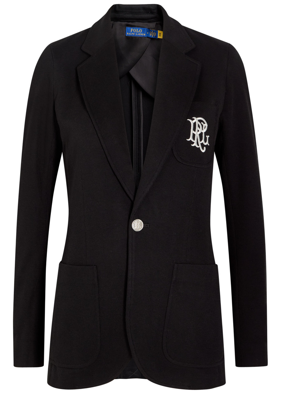 Polo Ralph Lauren Logo-embroidered Cotton-blend Blazer - Black - S