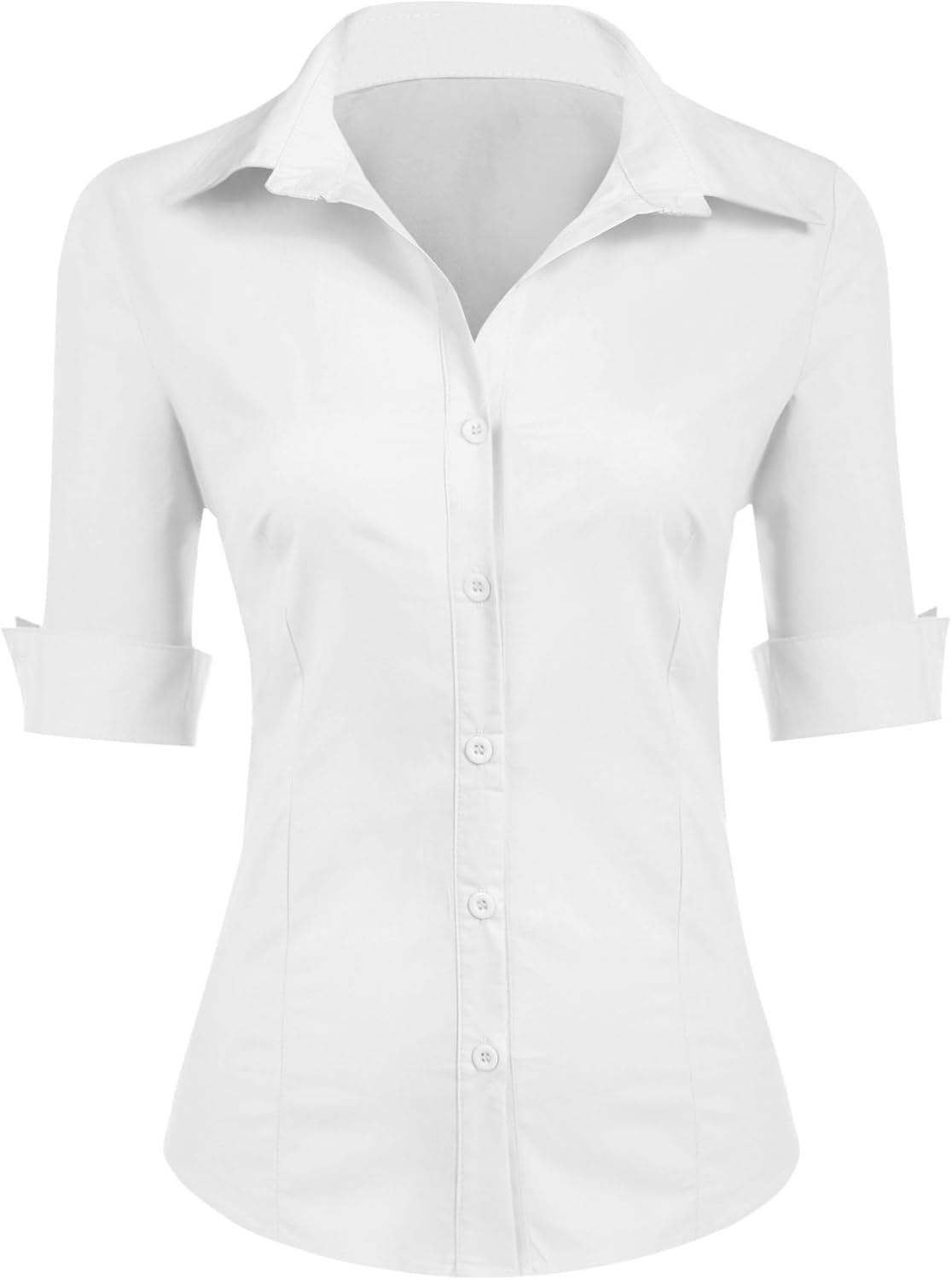 Zeagoo Blouse Women's Slim Fit Shirt Cotton Shirt Blouse