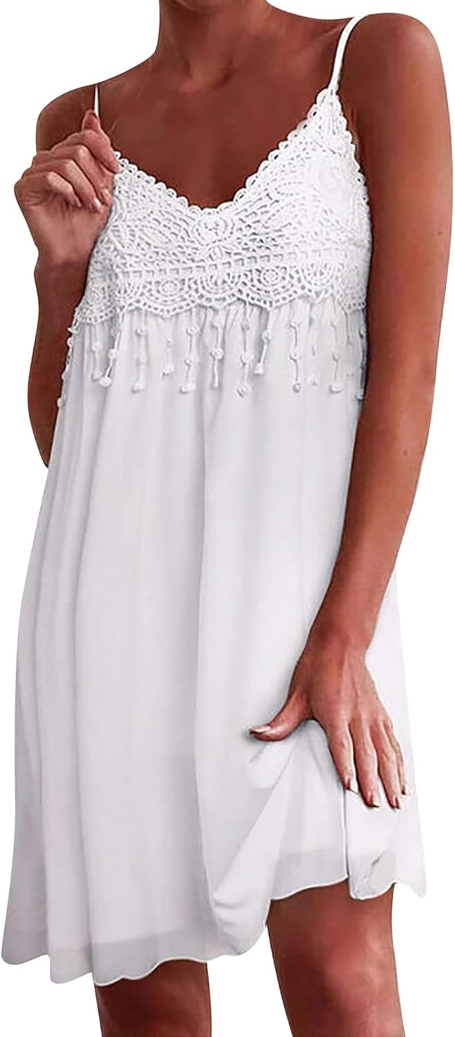 Zeagoo Women's Boho Summer Dress Bohemian Mini Dress