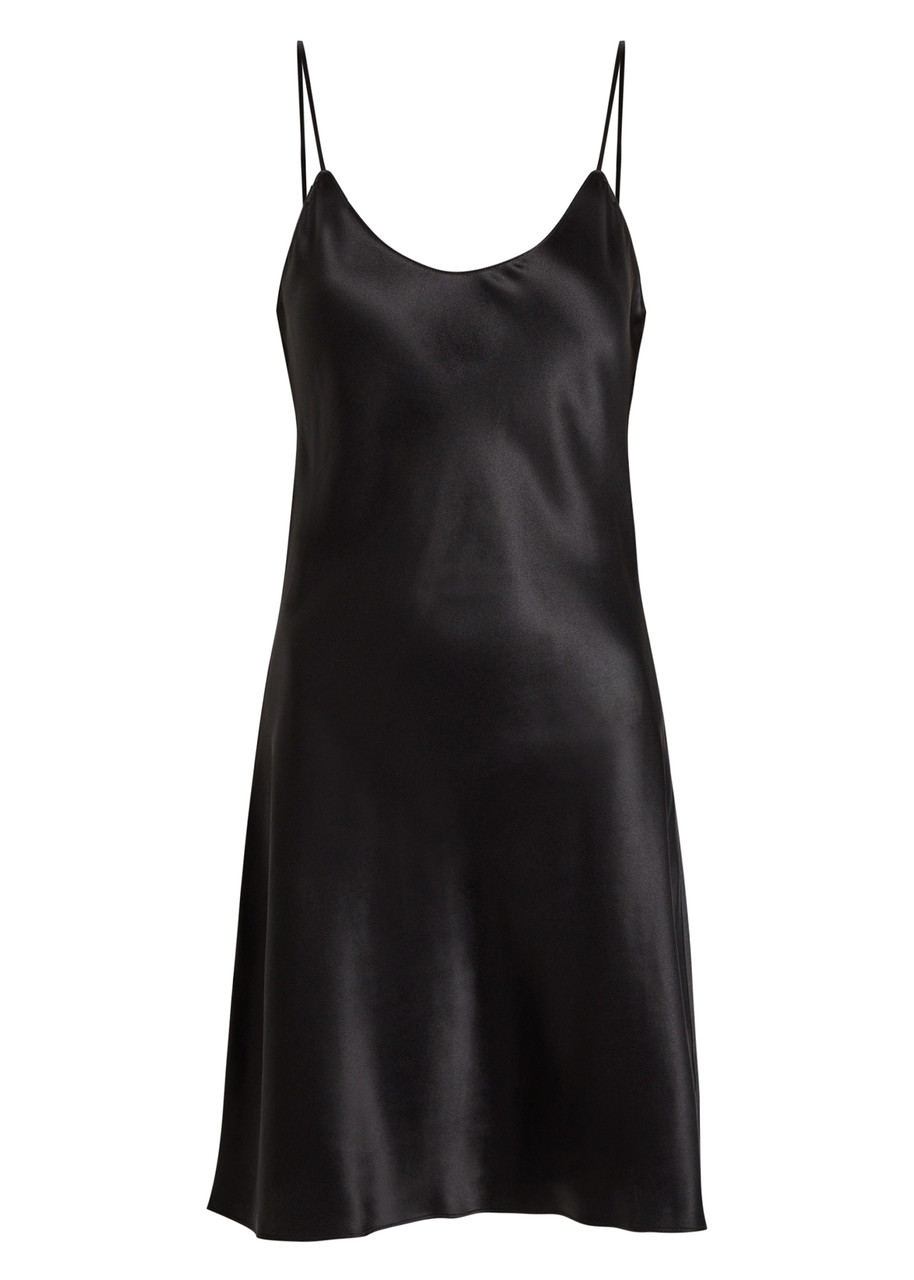 Olivia Von Halle Venus Silk Night Dress - Black - L L