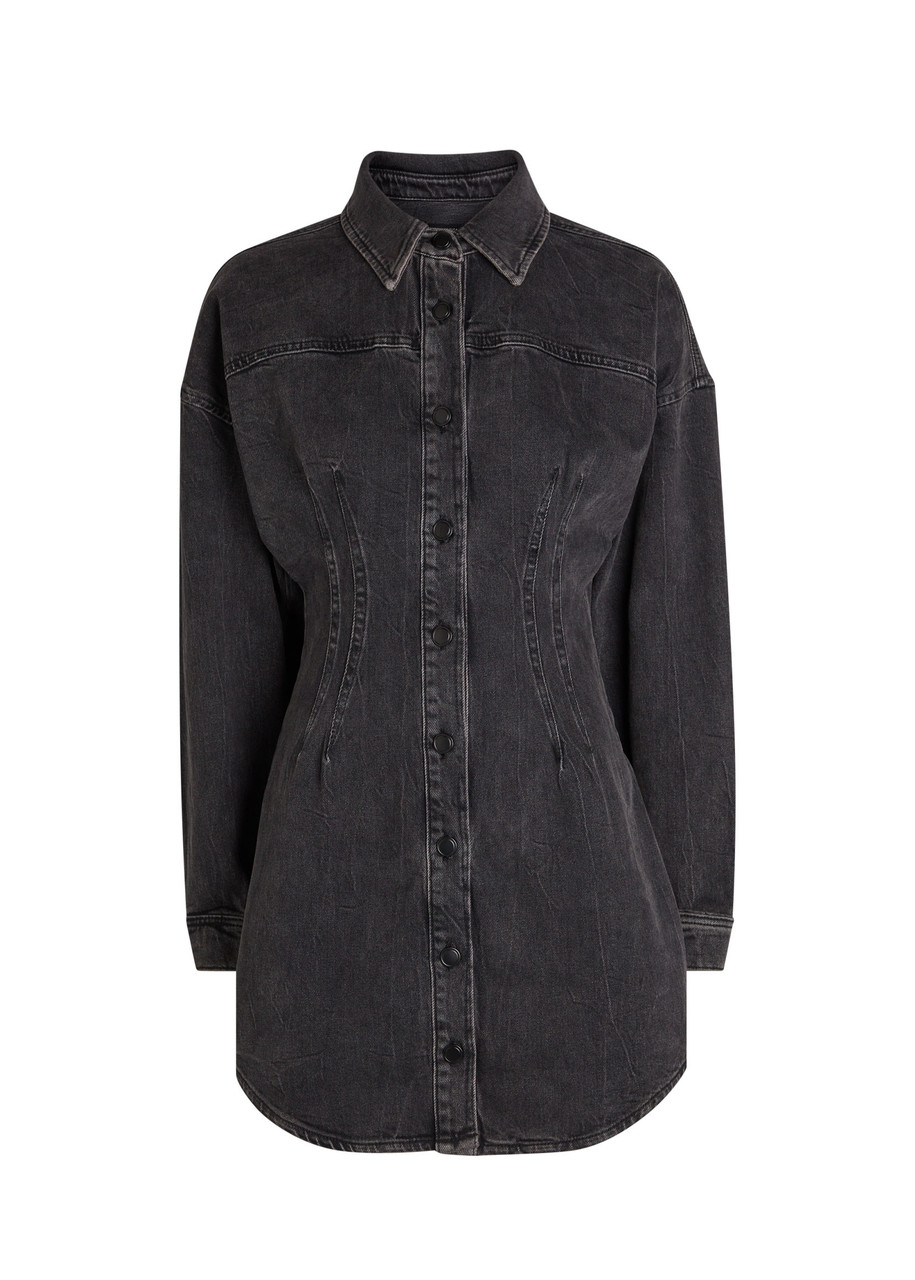Good American Stretch-denim Mini Dress - Black - M M