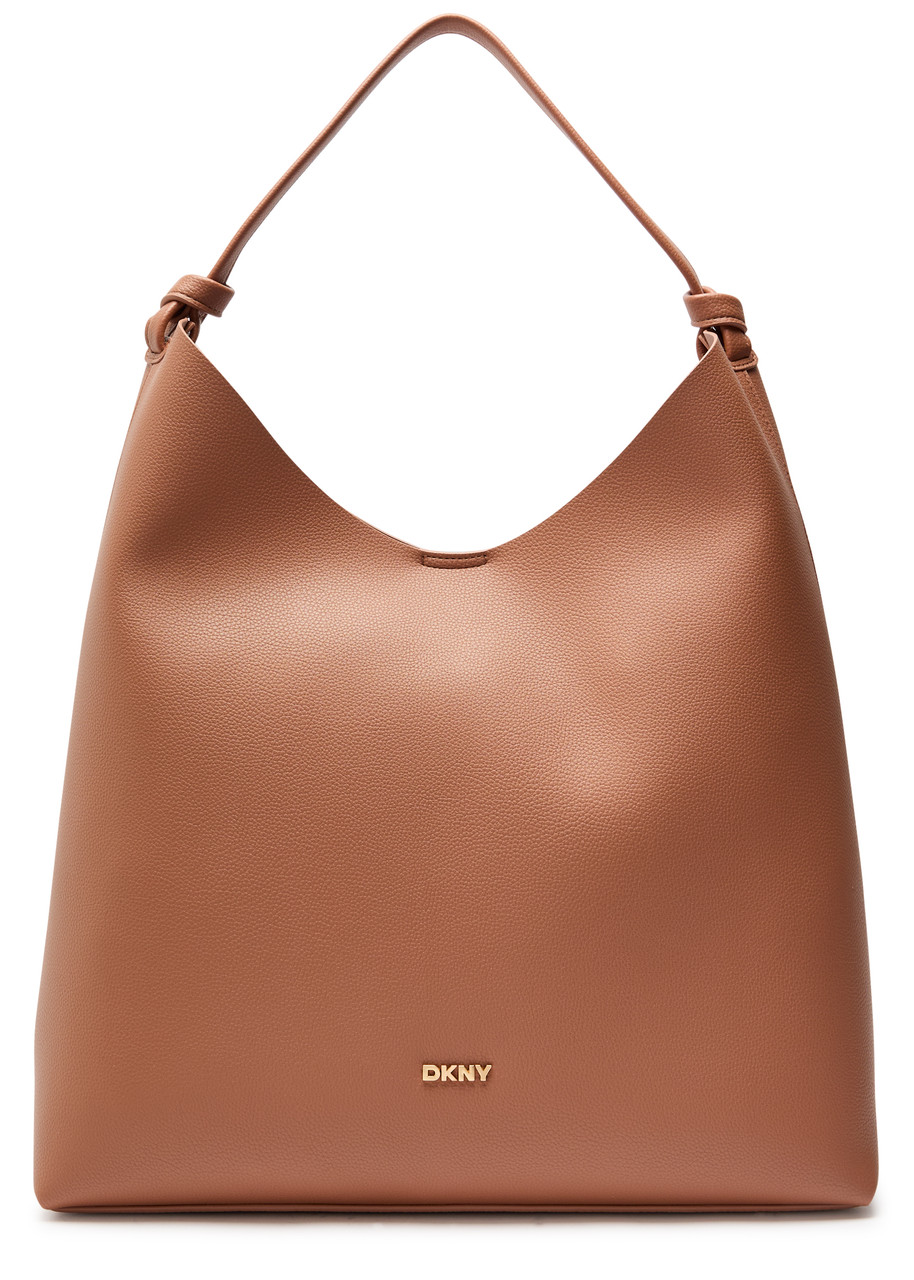 Dkny Paula Grained Leather Hobo bag - Brown