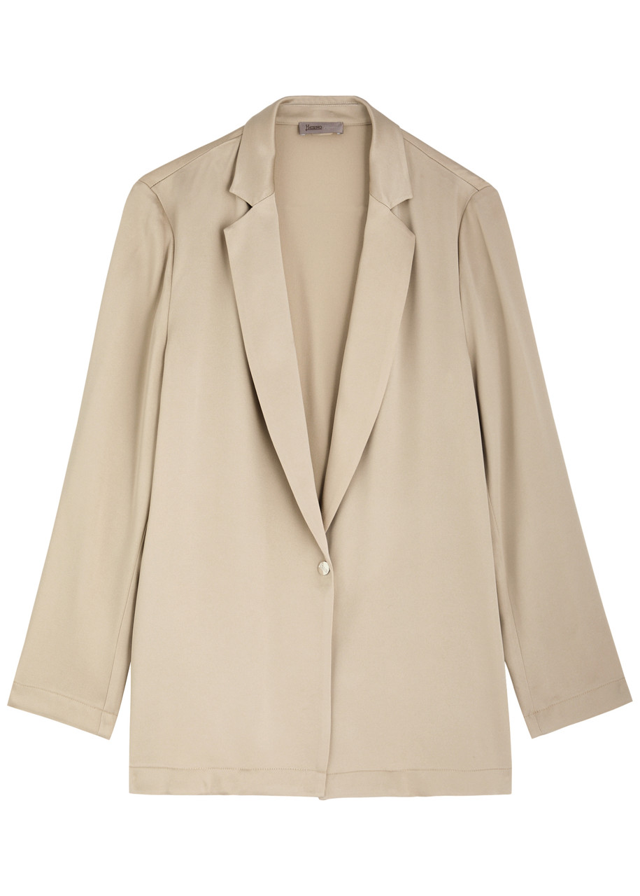 Herno Satin Blazer - Cream -