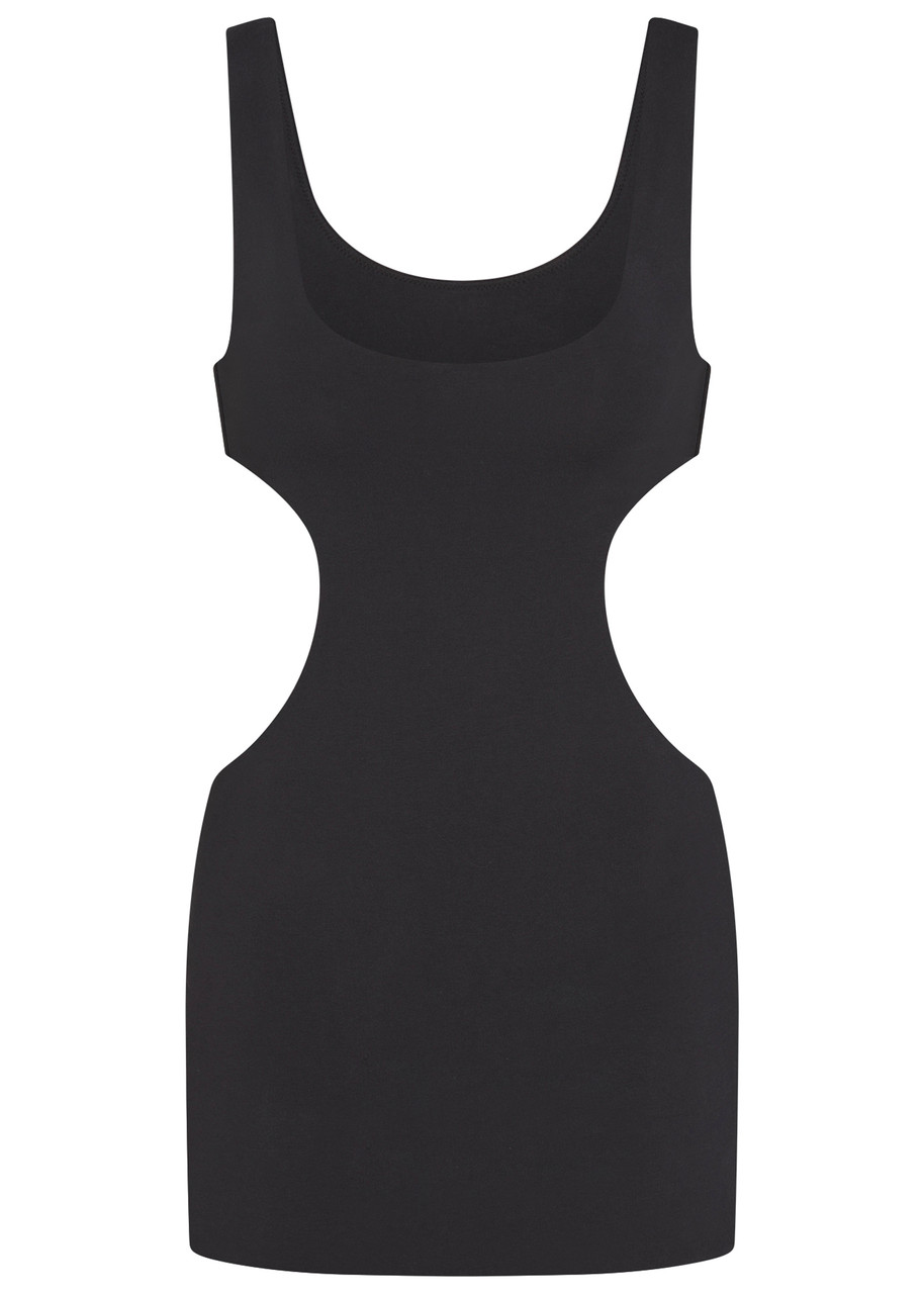 Skims Cut-out Stretch-jersey Mini Dress - Dark Grey - M -