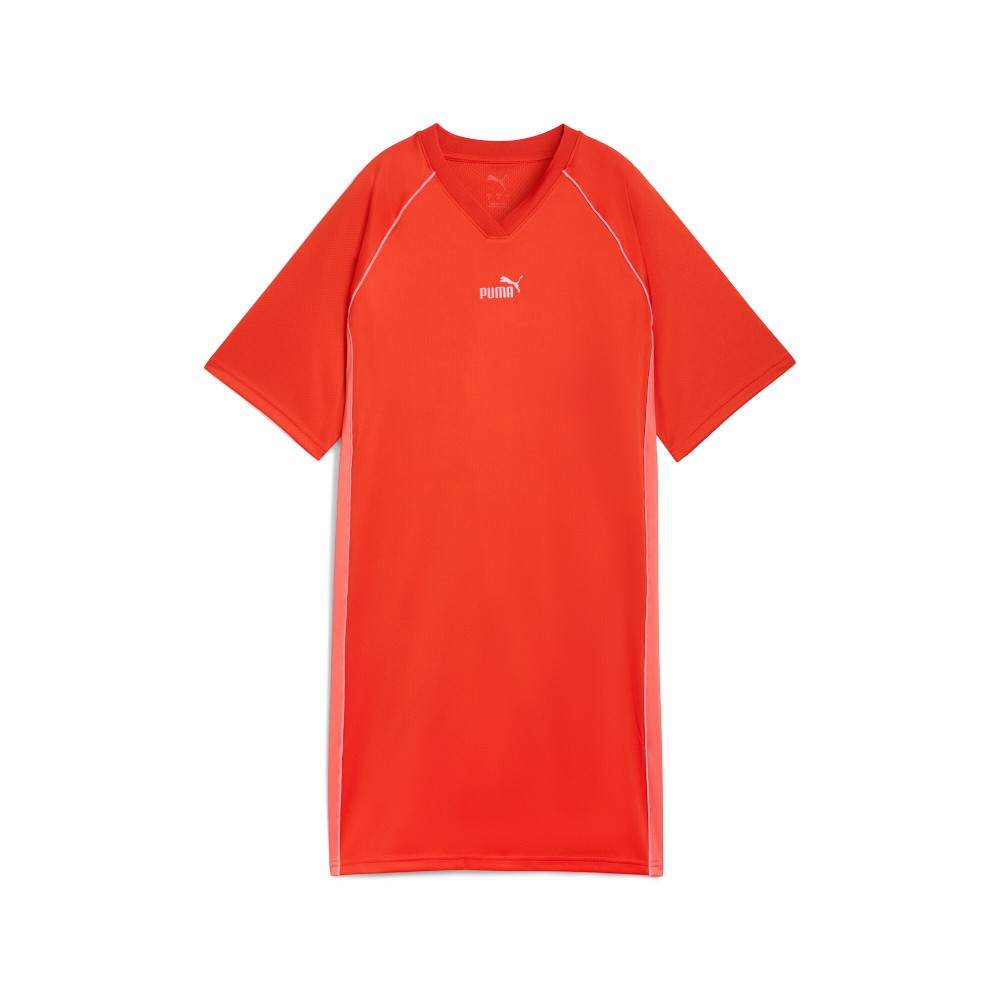 PUMA Essentials Graphic Animal V-Neck Short Sleeve Dress