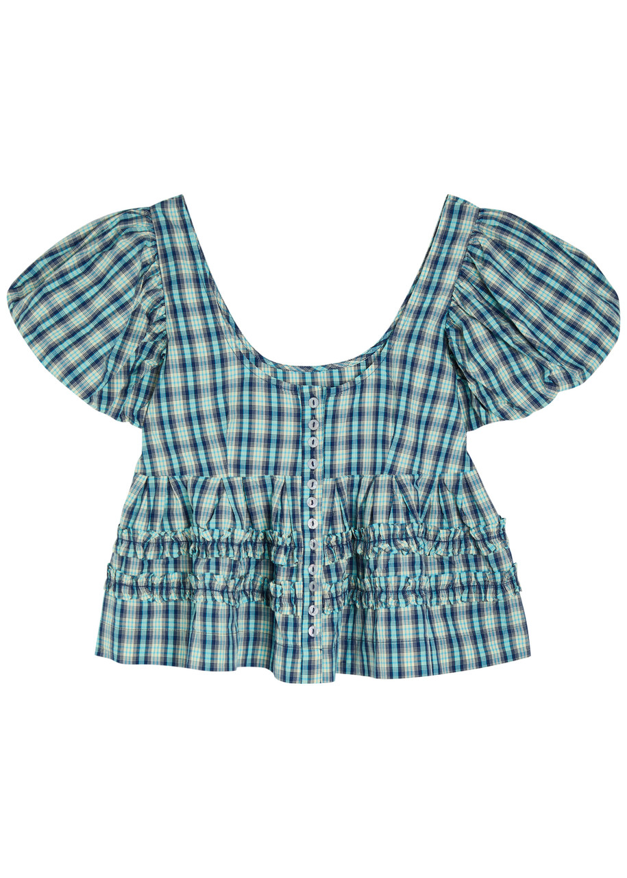 Damson Madder Summer Joy Cotton Blouse - Blue - M