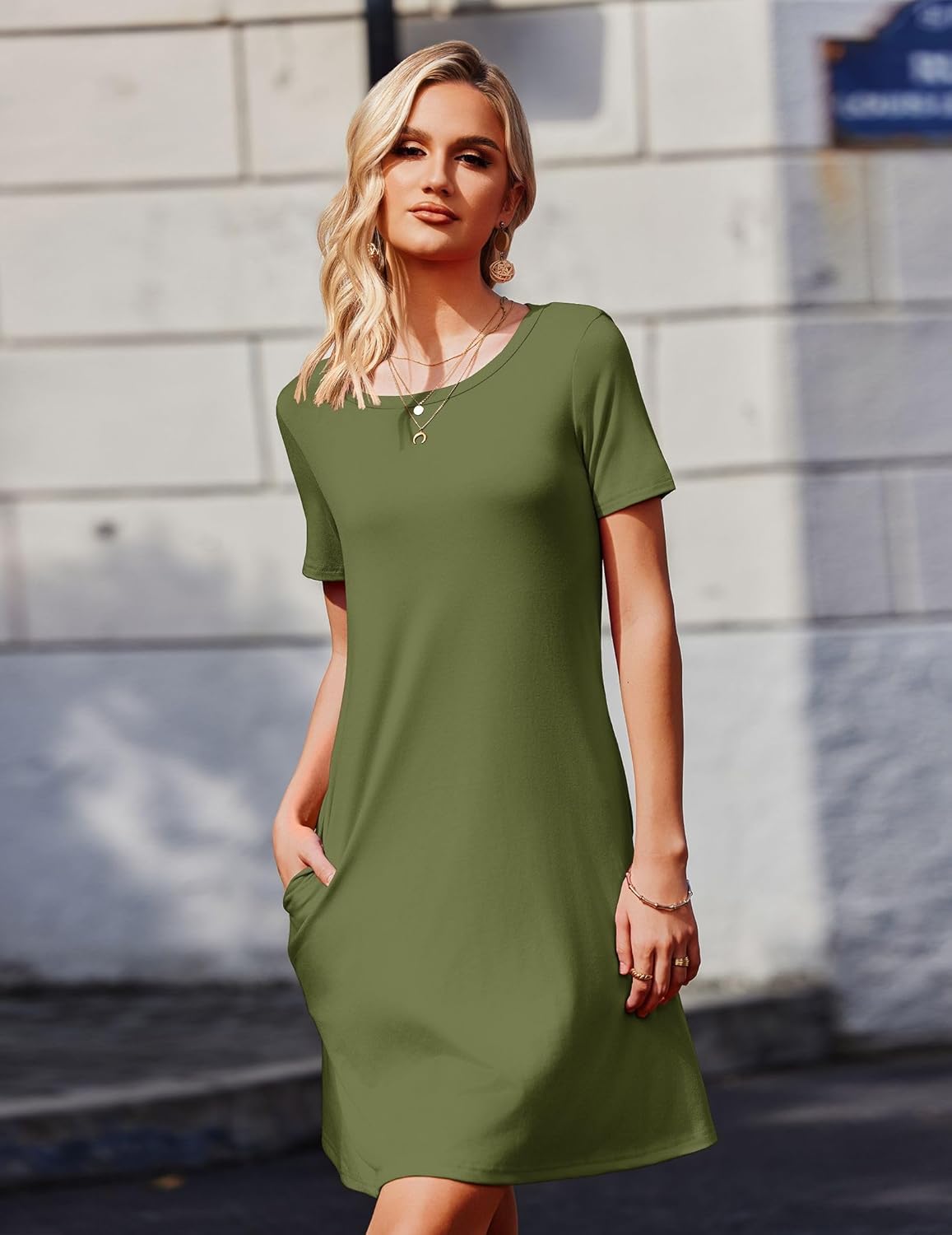 Zeagoo Shirt Dress Women's Summer Light Airy Beach Dress