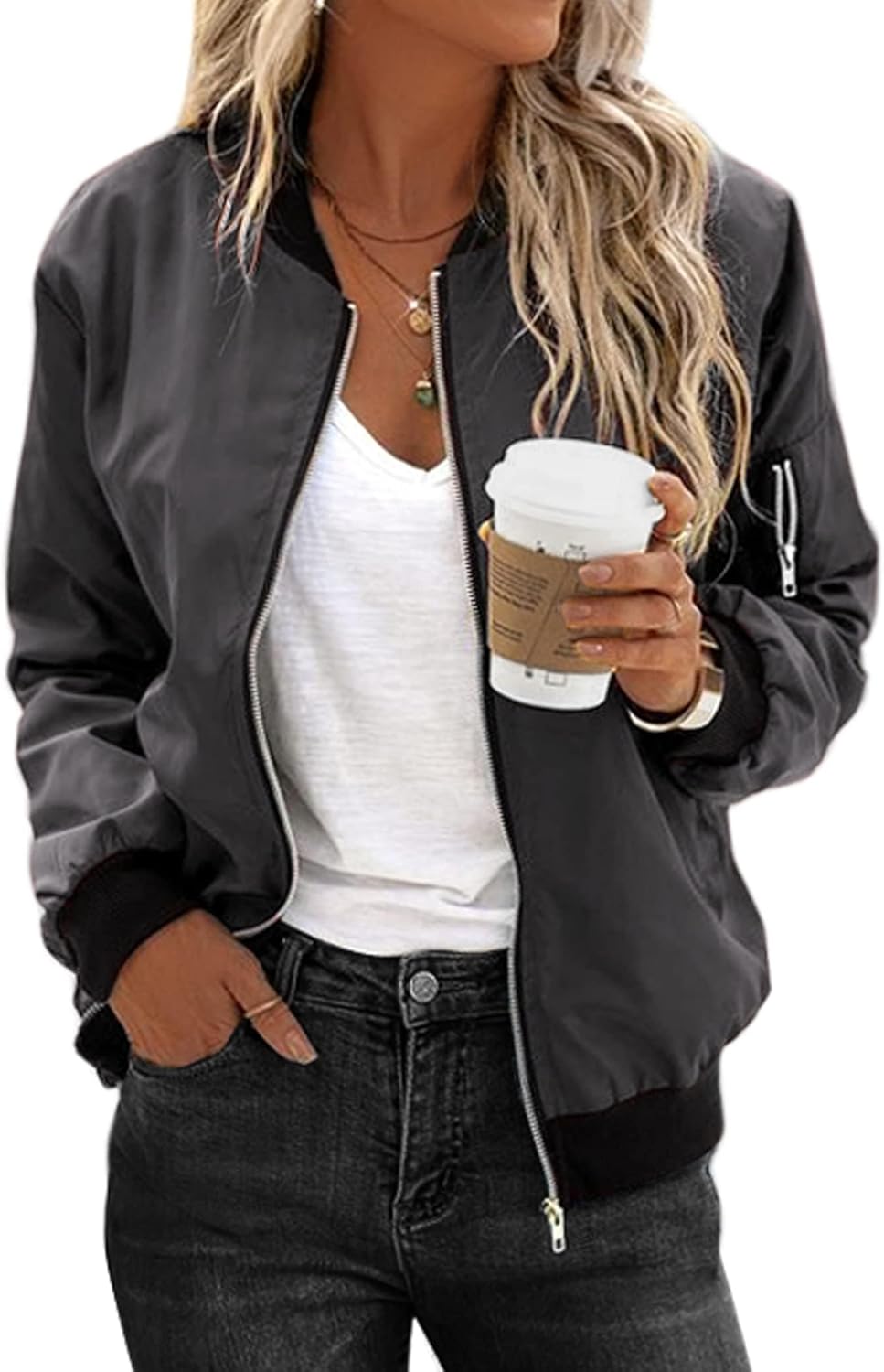 Zeagoo Short Bomber Jacket
