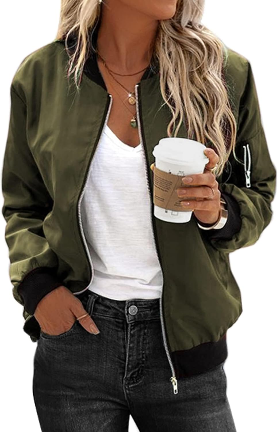 Zeagoo Short Bomber Jacket