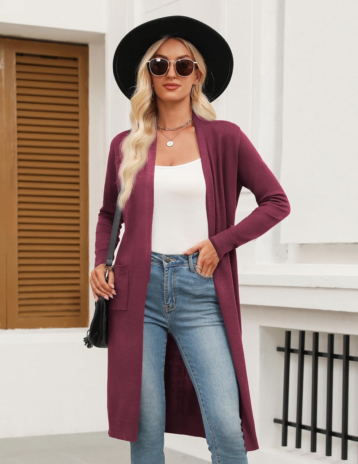 Zeagoo Women's Long Cardigans Sweater Lightweight Duster Coat