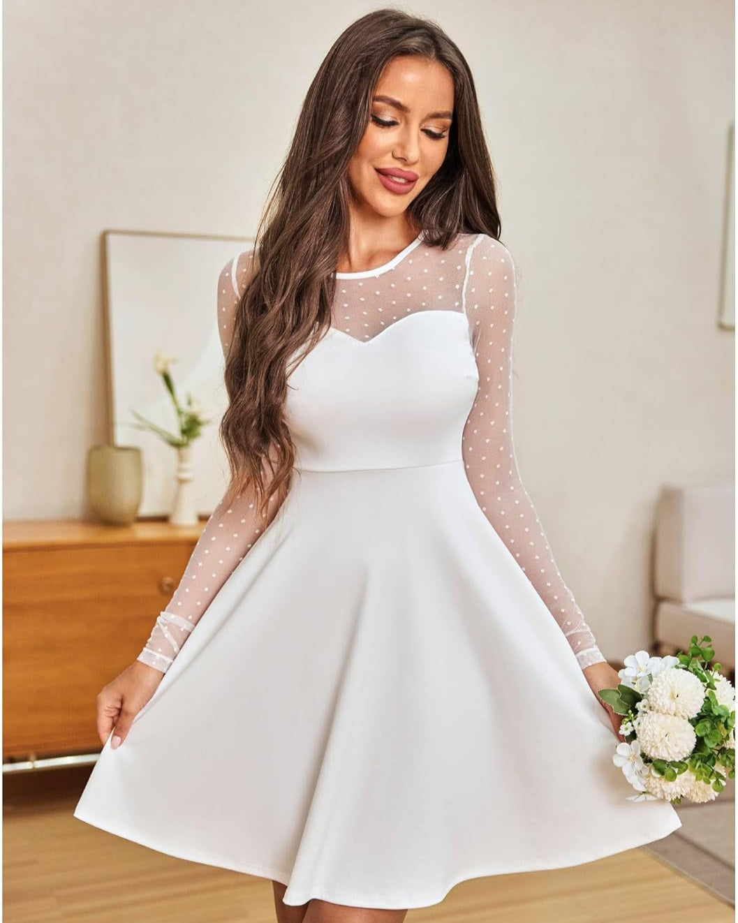 Zeagoo Women's Elegant Lace A Line Party Dress